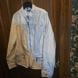 Apt. 9 Womenss Light Tan Leather Look Jacket NWT